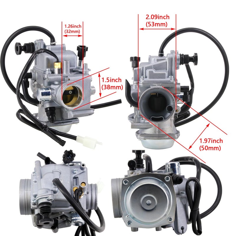 HOOAI كربريتر رانشر 350 متوافق مع رانشر 2000-2006 Trx350es Trx350fe Trx350fm فورمان Trx450fe Trx450fm Trx450es فورتركس ل ATV 4 أشواط 4 عجلات قطع غيار مع فلتر زيت هواء - Image 5